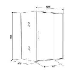 Excellent Душевой уголок Inox 120x80 R – фотография-3