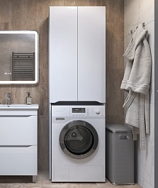 Vigo Шкаф пенал Grani 640 под стиральную машину белый – фотография-2