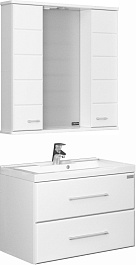 СанТа Мебель для ванной Омега 80 подвесная с доводчиками – фотография-1