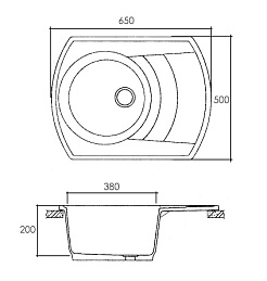 Granfest  Мойка кухонная Rondo GF-R650L Зеленый – фотография-3