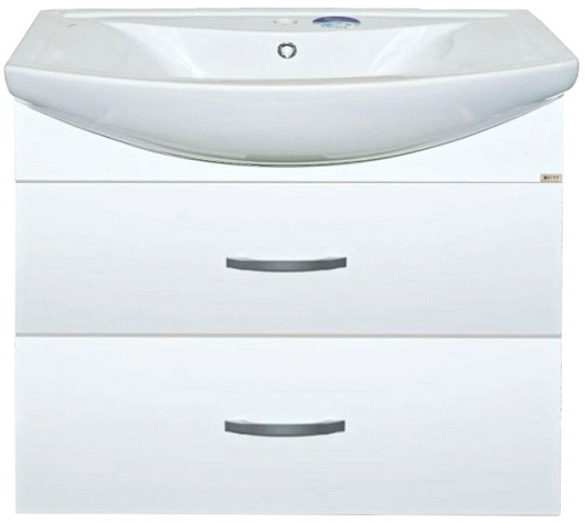 Misty Тумба для умывальника Балтика 80 с 2 ящиками, подвесная – фото, картинка, фотография-1