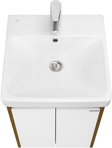 Акватон Мебель для ванной Сканди Doors 45 белая/дуб рустикальный – фотография-10