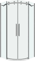 Grossman  Душевой уголок Classic 90x90x195 четверть круга профиль хром стекло прозрачное
