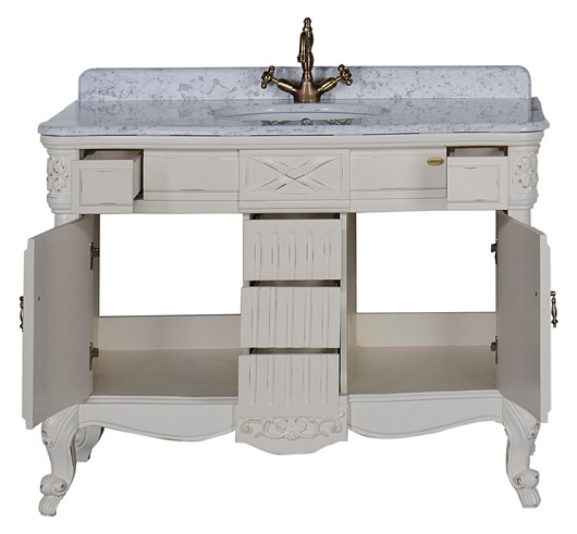 Demax Тумба с раковиной "Луизиана 120" blanco antic (173023) – картинка-3