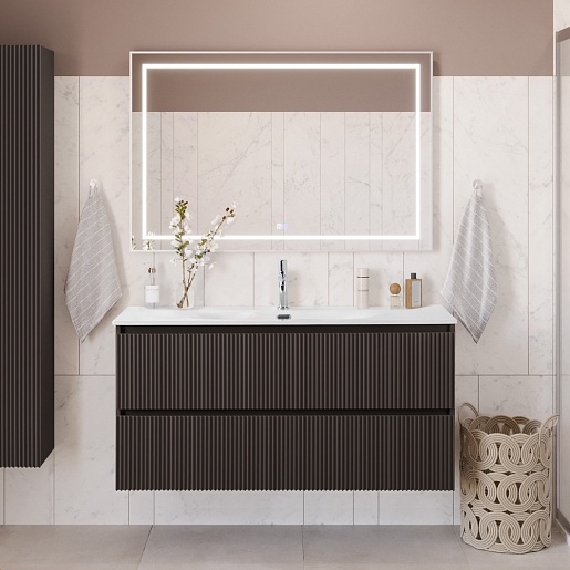 BelBagno Тумба под раковину Uno 120 подвесная Темно-Серый матовый – фотография-10