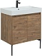 Aquanet Тумба с раковиной Nova Lite 75 2 дверцы подвесная дуб рустикальный – картинка-25