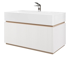 Jorno Тумба с раковиной Filoro 90 подвесная белый – фотография-1