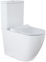 Azario Унитаз-компакт Grado AZ-2141 безободковый с бачком с сиденьем микролифт белый