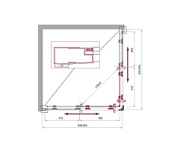 BelBagno Душевой уголок Uno 95/95 UNO-195-A-2-95-C-Cr стекло прозрачное – фотография-3