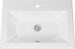 Misty Тумба с раковиной Кедр 60 Амалфи подвесная орех/черная – фотография-5