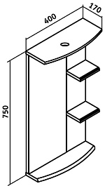 Runo Мебель для ванной Азов 40 – фотография-7