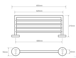 Bemeta Полка для полотенца Omega 104205082 – фотография-2