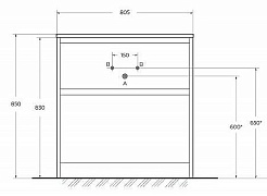 BelBagno Тумба с раковиной Kraft 39 80 напольная Rovere Tabacco – фотография-9
