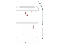 Misty Тумба с раковиной Прима 50 белая эмаль – фотография-2