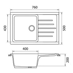 Granfest Мойка кухонная Practic GF-P760L Терракот – фотография-3