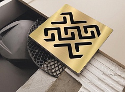 BERGES Wasserhaus Душевой трап Platz Antik 150 092061 золото глянец – фотография-4