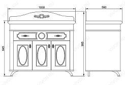 Водолей Тумба с раковиной "Изабель 100" F-1 красная – фотография-5