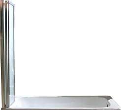 Ceruttispa Шторка на ванну Bouna 7255 профиль хром стекло матовое – фотография-8