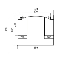 Mixline Зеркало-шкаф Крит 85 патина серебро – фотография-2