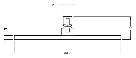Jacob Delafon Верхний душ "Katalyst E13690-CP" – картинка-3