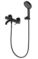 Oliveeka Смеситель для вынны с душем Y OL-639017-MB черный матовый