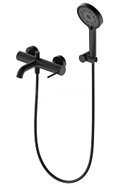 Oliveeka Смеситель для вынны с душем Y OL-639017-MB черный матовый – фотография-1