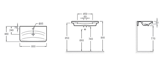 Jacob Delafon Тумба с раковиной "Replay 80"  белая – фотография-4