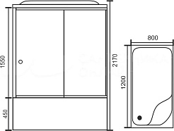 Royal Bath Душевая кабина 120/80 RB 8120BP1-T R с высоким поддоном – фотография-3