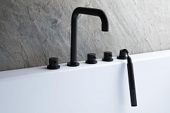 Allen Brau Смеситель на борт ванны Priority 5.31007-31 (с внутренней частью) черный матовый – фотография-6