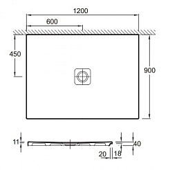 Jacob Delafon Поддон для душа Replay N147K-220 120х90 см – фотография-2