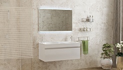 Velvex Тумба с раковиной Otto 100 белый глянец – фотография-4