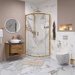 Niagara Душевой уголок Nova 90x90 NG-6406-08 Gold – фотография-3