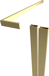 Triton Душевой уголок Терра-Голд 120x90 стекло прозрачное профиль золото – фотография-8