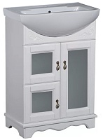 Bas Тумба под раковину Варна 65 белый, вставки стекло
