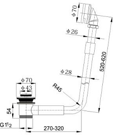 Pucsho Слив-перелив Diamant H0000284 хром – фотография-2
