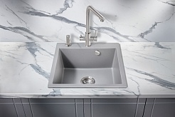 Milacio Мойка кухонная Murcia 51 Cuarzo серая металлик – фотография-2