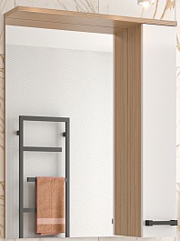 Misty Мебель для ванной Крафт 60 R белая/зебрано сахара – фотография-3