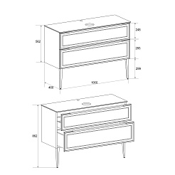 Зов Тумба под раковину Севилья 100 подвесная фисташковый/столешница куритиба – фотография-8