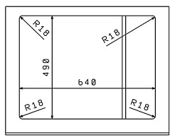 Florentina Мойка гранитная Липси 660 с углубленным крылом черный – фотография-3