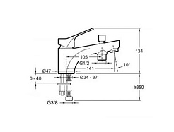 Jacob Delafon Смеситель для ванны Brive E75769-CP – фотография-2