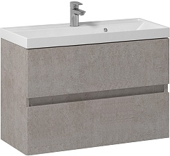 Водолей Мебель для ванной Best 80 подвесная белый камень – фотография-2