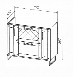 Бриклаер Мебель для ванной Лофт 100 – фотография-14