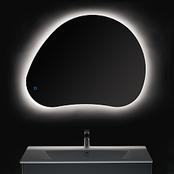 Акватон Мебель для ванной Марбл 100 Одри Round подвесная слэйт/белая матовая – фотография-17