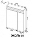 De Aqua Мебель для ванной Лонг 60, зеркало-шкаф Эколь – картинка-14
