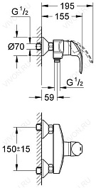 Grohe Смеситель "Eurosmart 33555001" – фотография-2