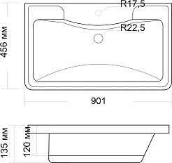 Grossman Мебельная раковина Адель 90 белая – фотография-3