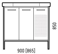 Corozo Мебель для ванной Айрон 90, серый/арт – фотография-2