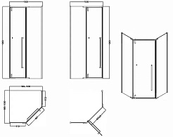 Esbano Душевое ограждение ESS-100PR-B 100/100 – фотография-3