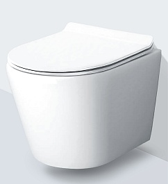 Ceruttispa Унитаз подвесной Luigi Aria Tornado CT11101 белый – фотография-2