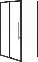 Esbano Душевой уголок Flex 120x90 ESF-129PS-B профиль черный матовый стекло прозрачное – фотография-1